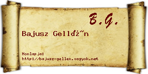 Bajusz Gellén névjegykártya